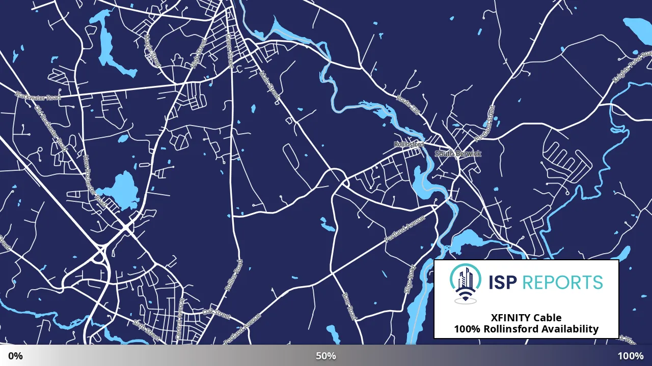 Rollinsford, NH map of internet availability