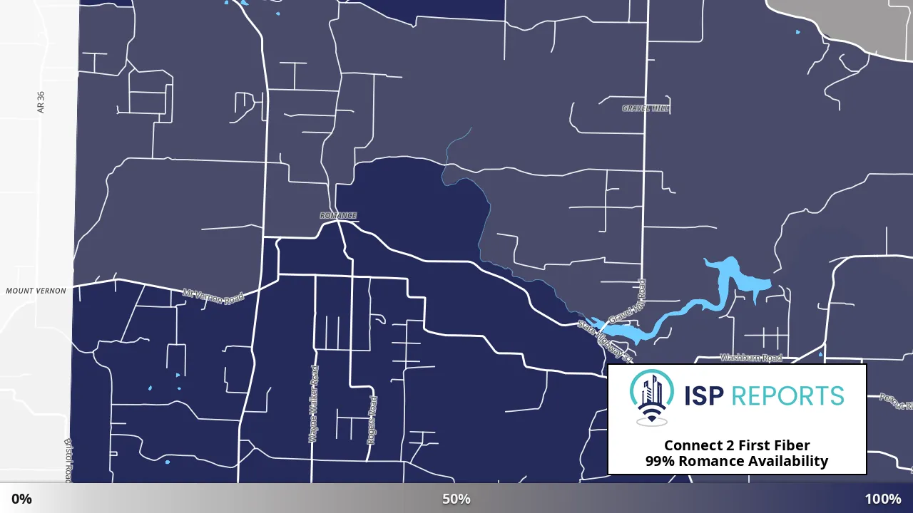 Romance, AR map of internet availability