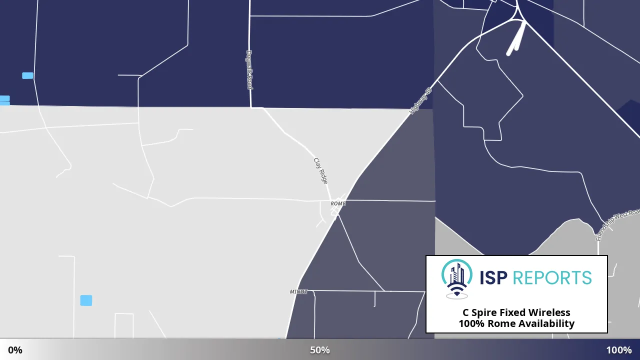 Rome, MS map of internet availability