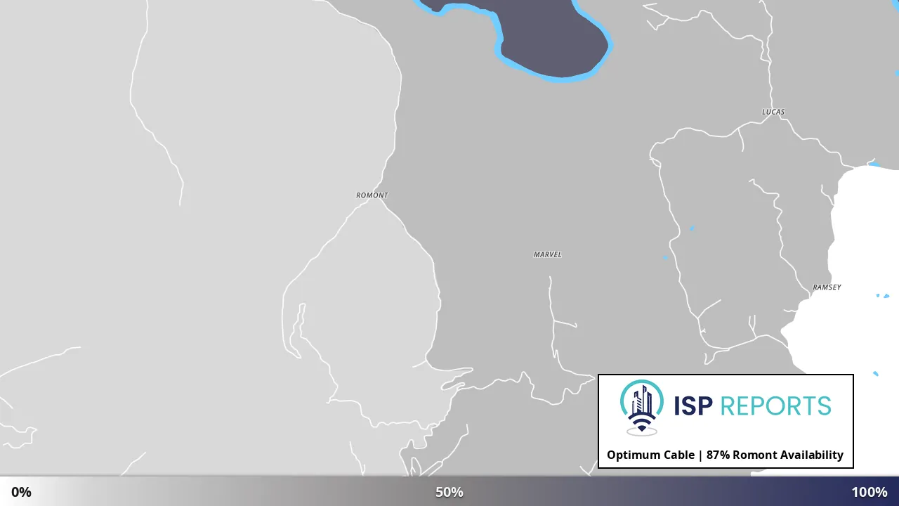 Romont, WV map of internet availability