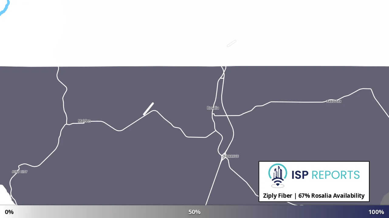 Rosalia, WA map of internet availability