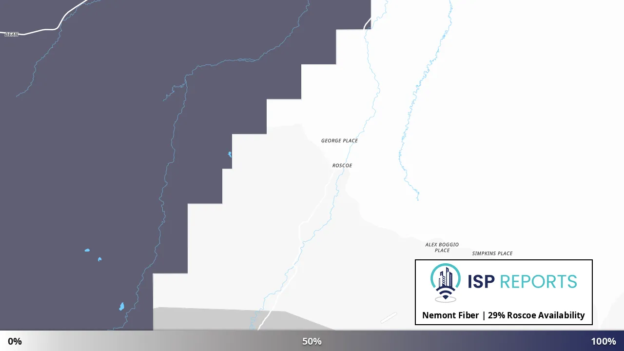 Roscoe, MT map of internet availability
