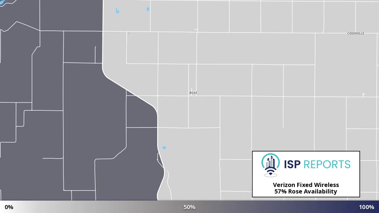 Rose, KS map of internet availability