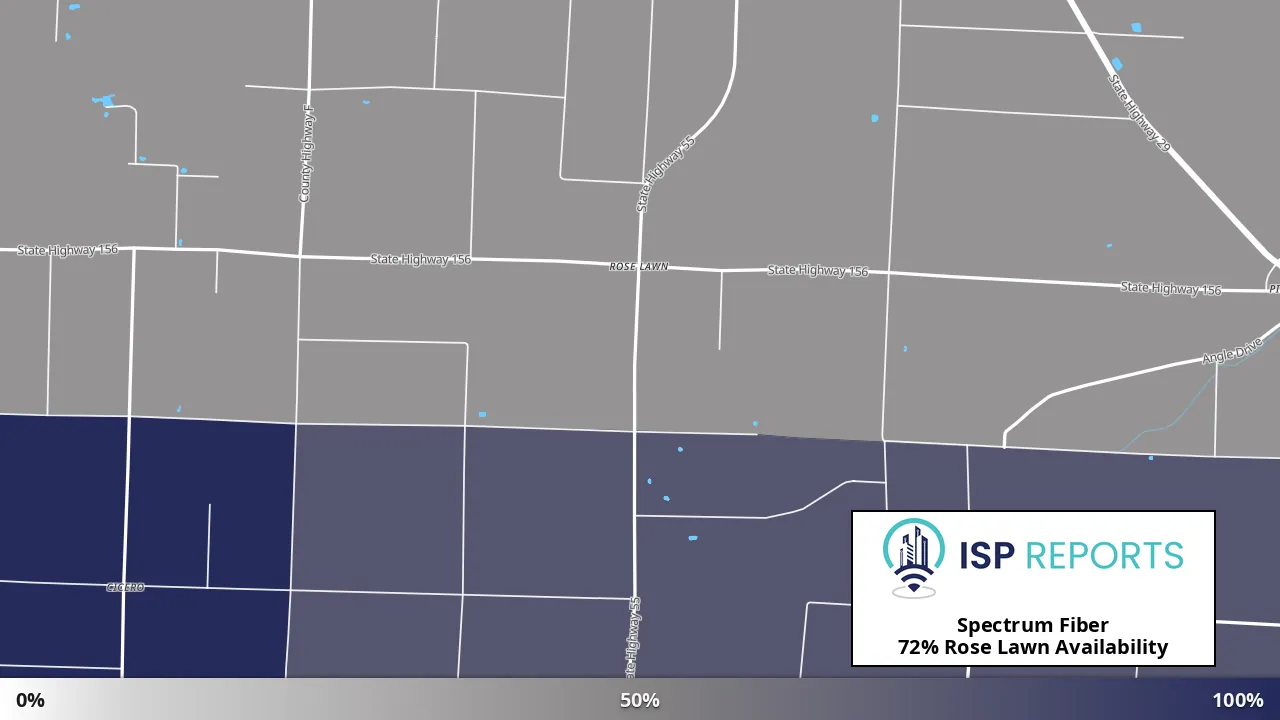 Rose Lawn, WI map of internet availability