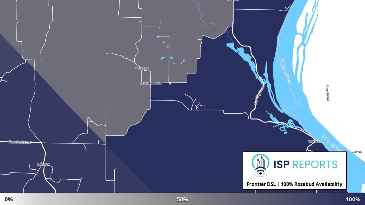 Rosebud, IL map of internet availability