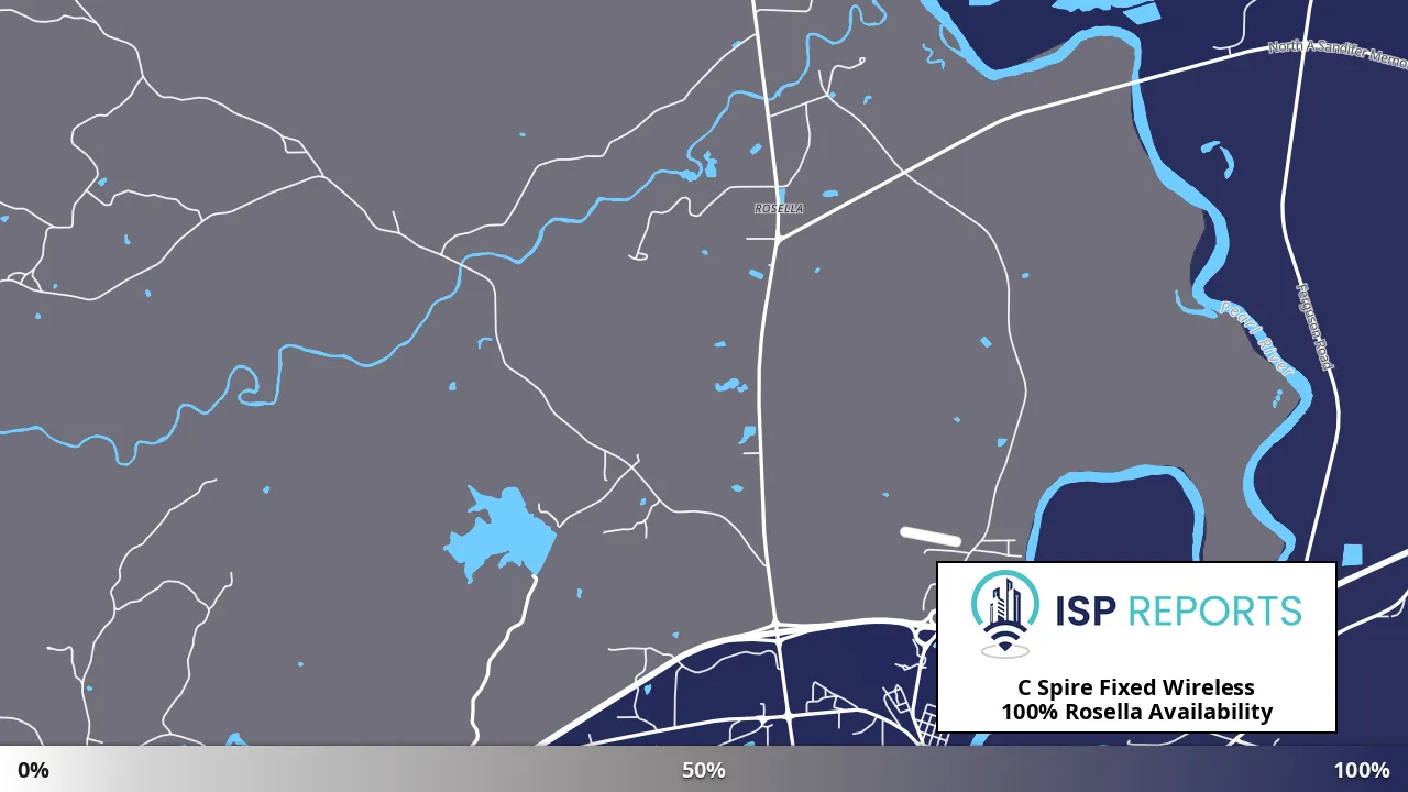 Rosella, MS map of internet availability