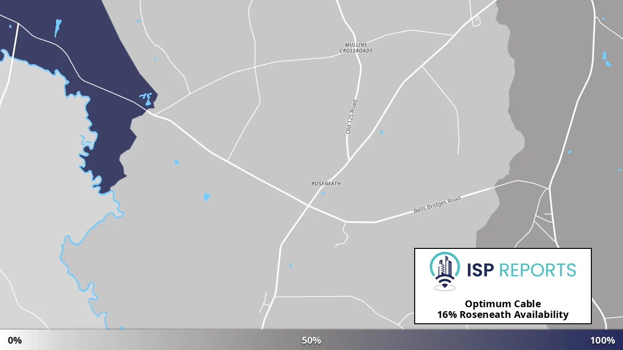 Roseneath, NC map of internet availability