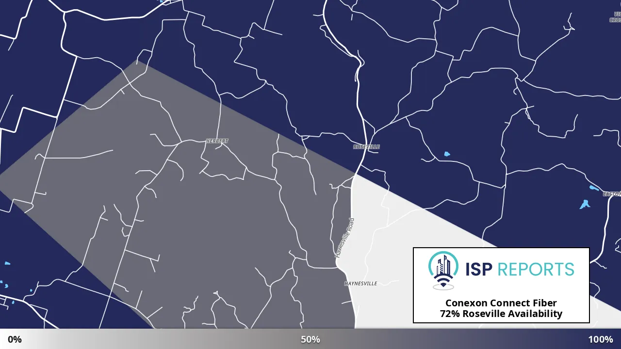 Roseville, KY map of internet availability