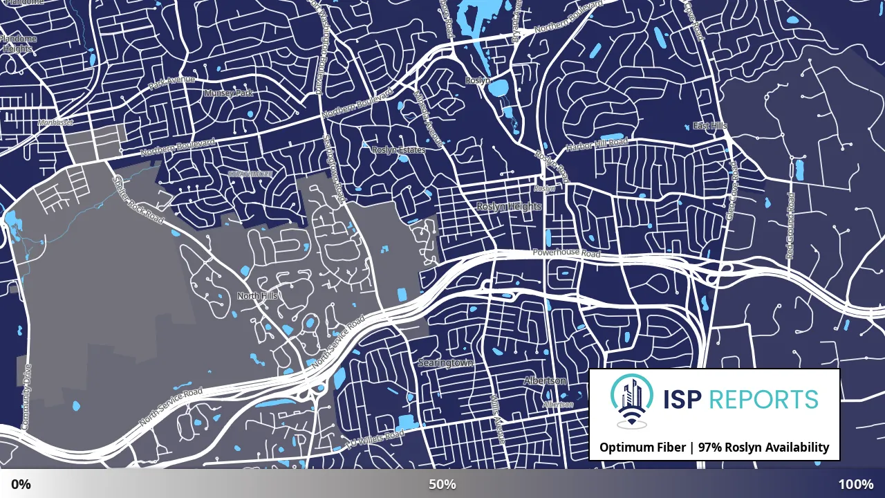 Roslyn, NY map of internet availability
