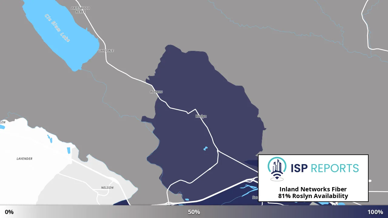 Roslyn, WA map of internet availability