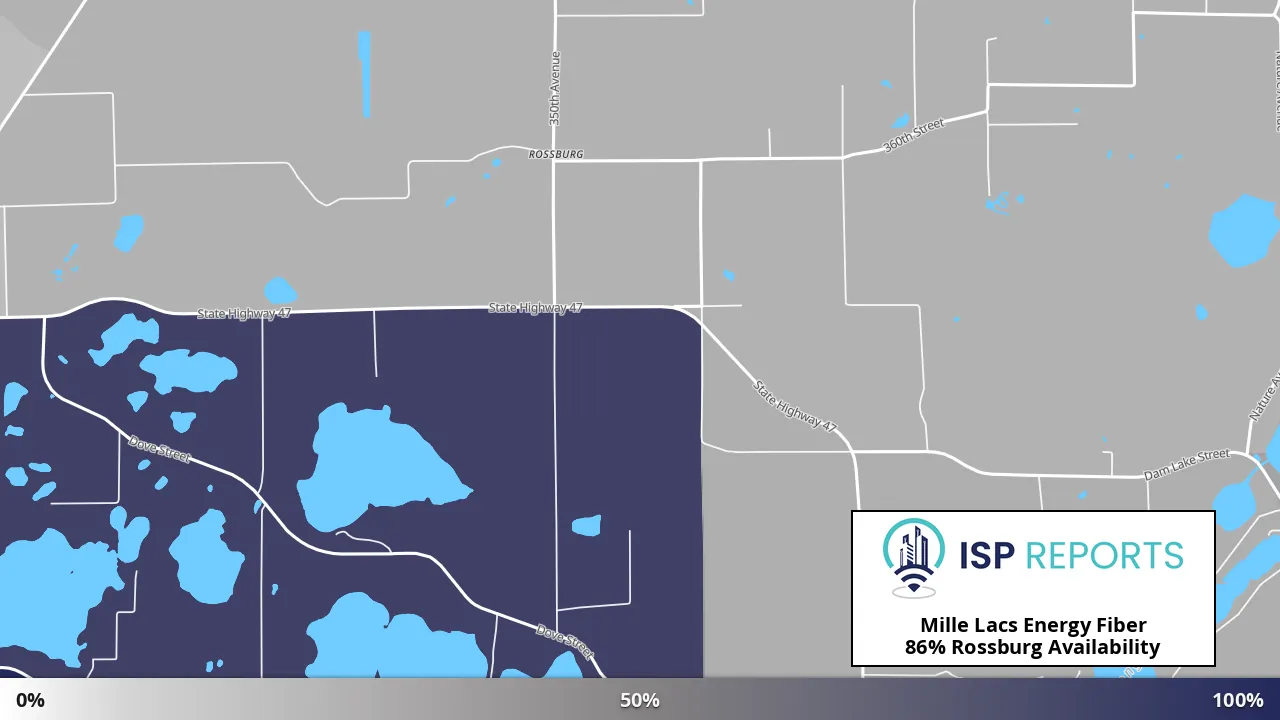 Rossburg, MN map of internet availability