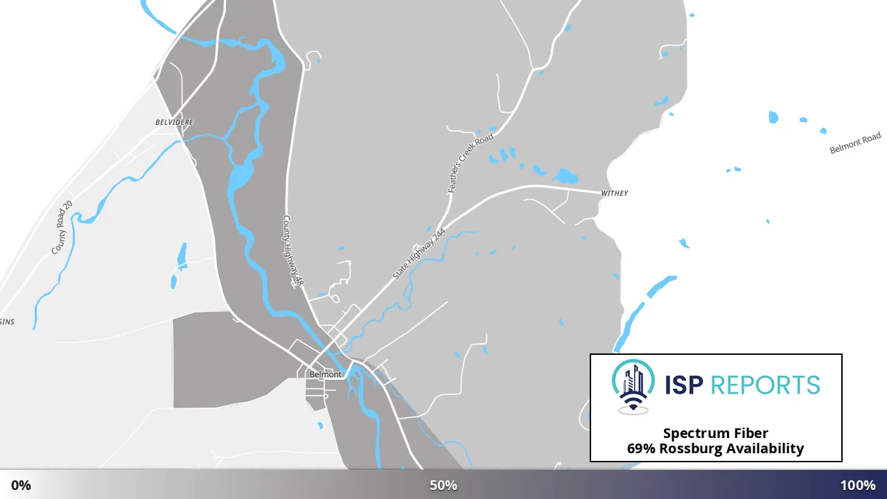 Rossburg, NY map of internet availability
