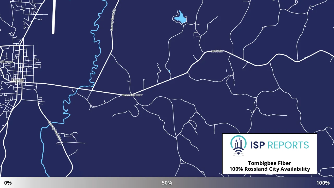 Rossland City, AL map of internet availability