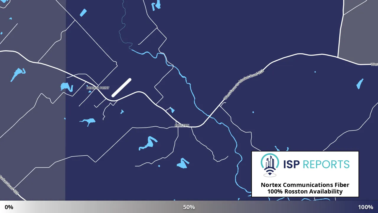Rosston, TX map of internet availability