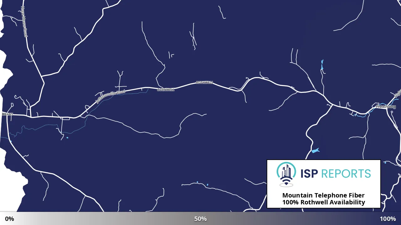 Rothwell, KY map of internet availability