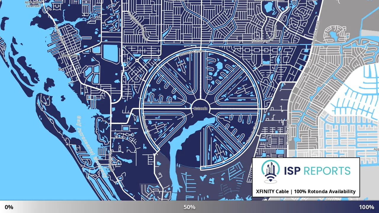Rotonda, FL map of internet availability