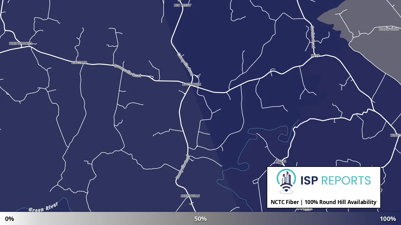 Round Hill, KY map of internet availability