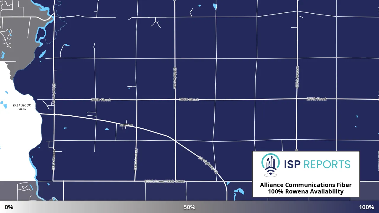 Rowena, SD map of internet availability