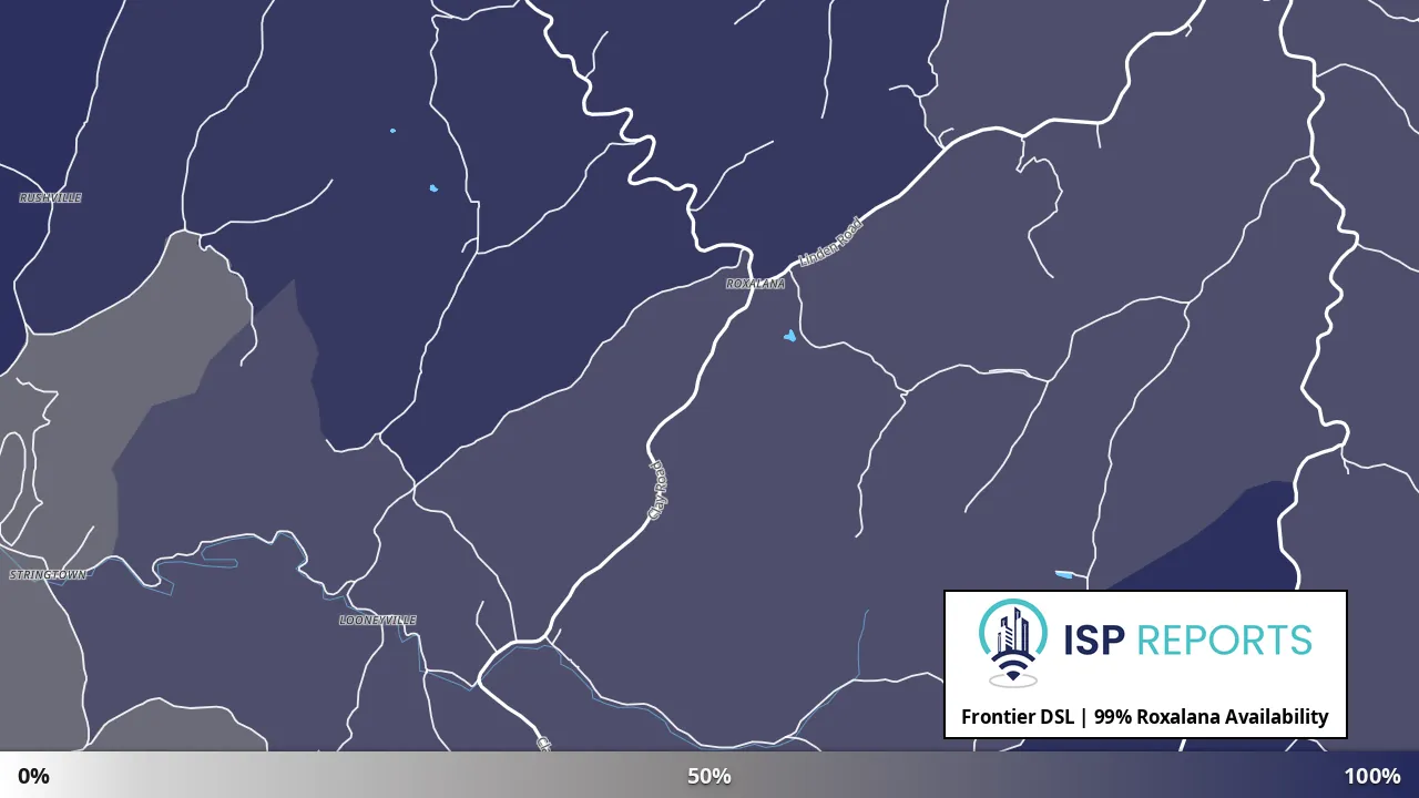 Roxalana, WV map of internet availability