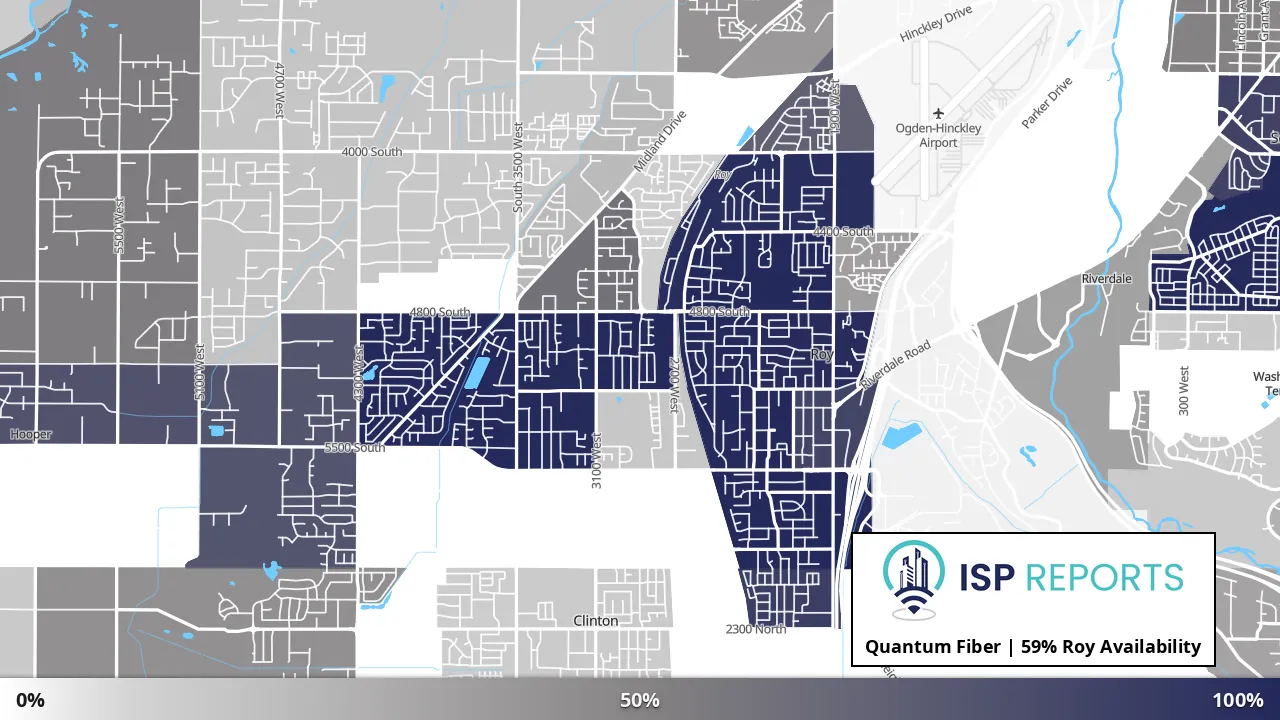 Roy, UT map of internet availability