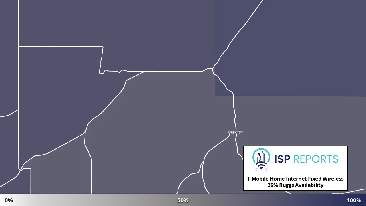 Ruggs, OR map of internet availability