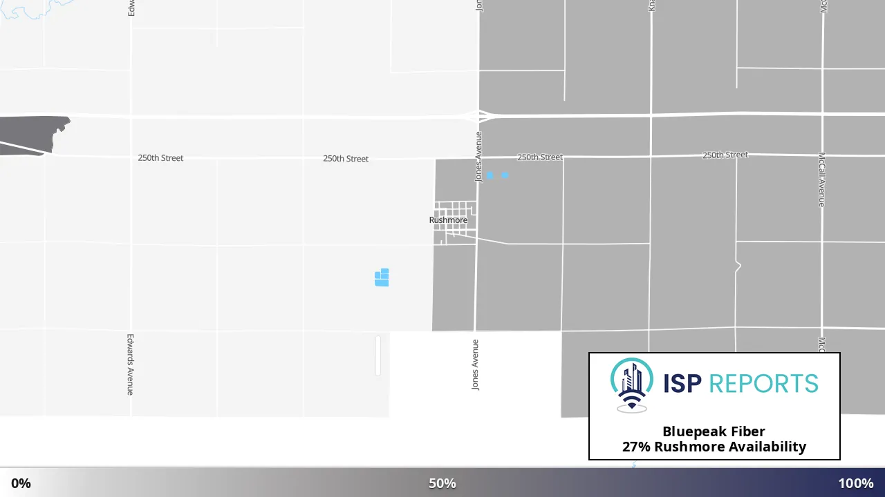 Rushmore, MN map of internet availability