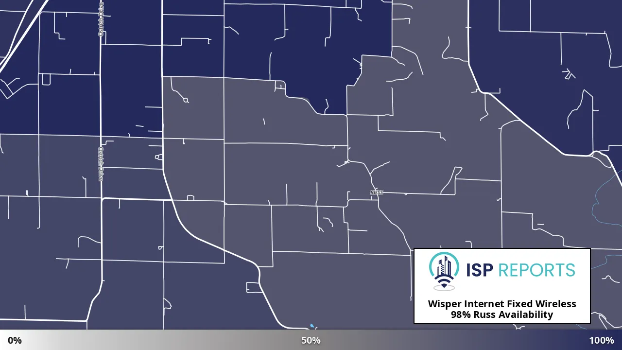 Russ, MO map of internet availability