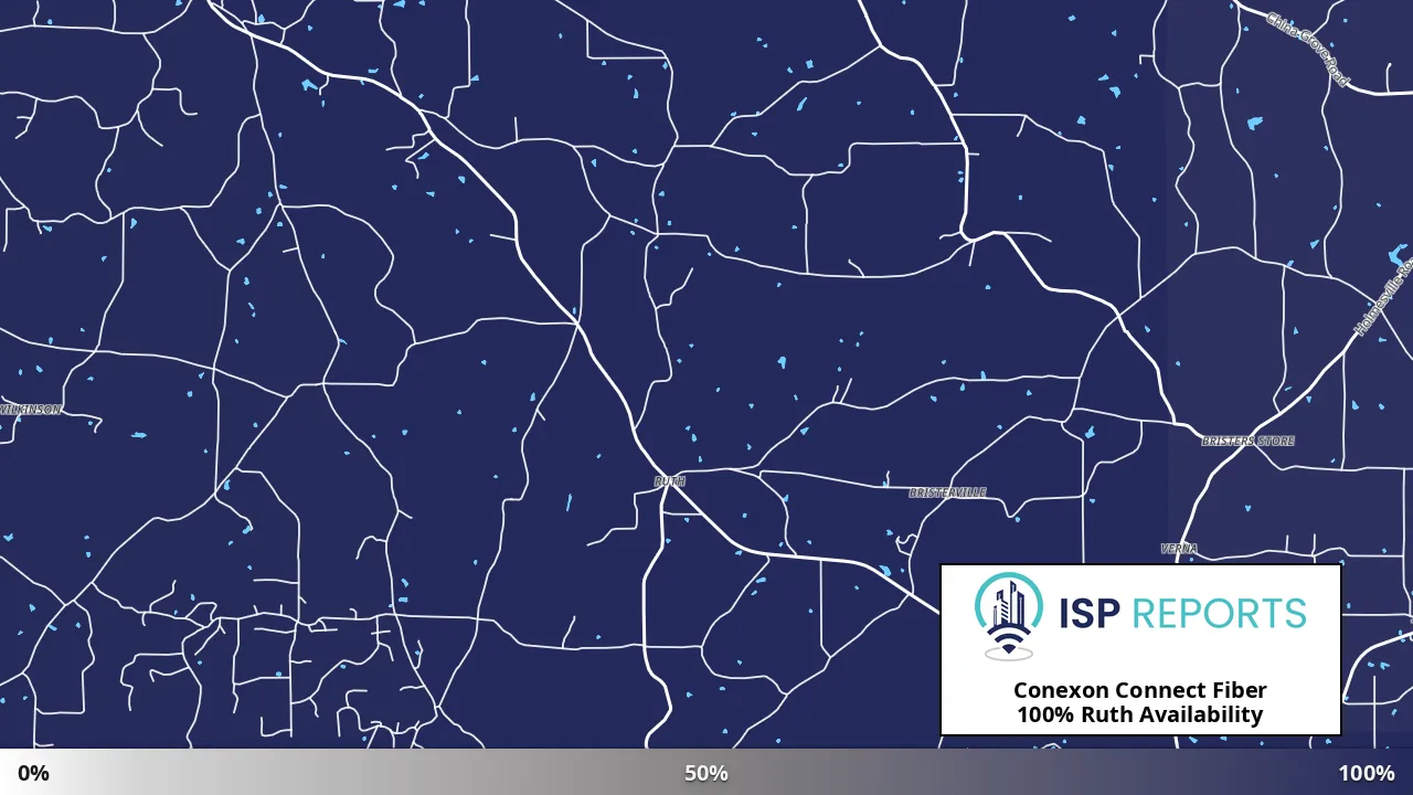 Ruth, MS map of internet availability