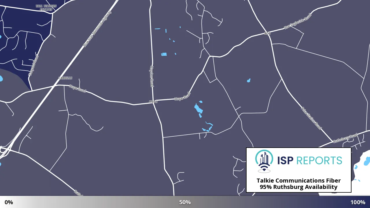 Ruthsburg, MD map of internet availability