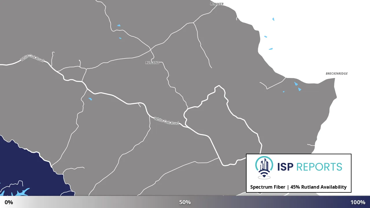 Rutland, KY map of internet availability