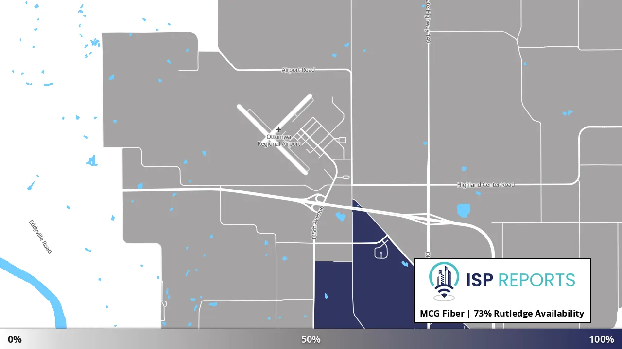 Rutledge, IA map of internet availability