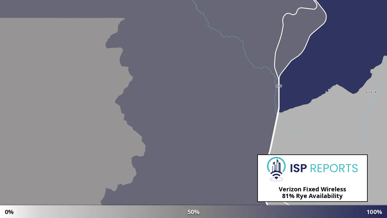 Rye, AZ map of internet availability