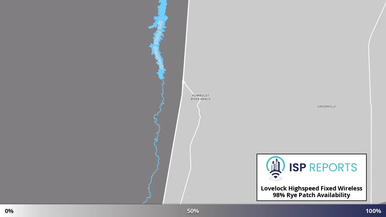 Rye Patch, NV map of internet availability