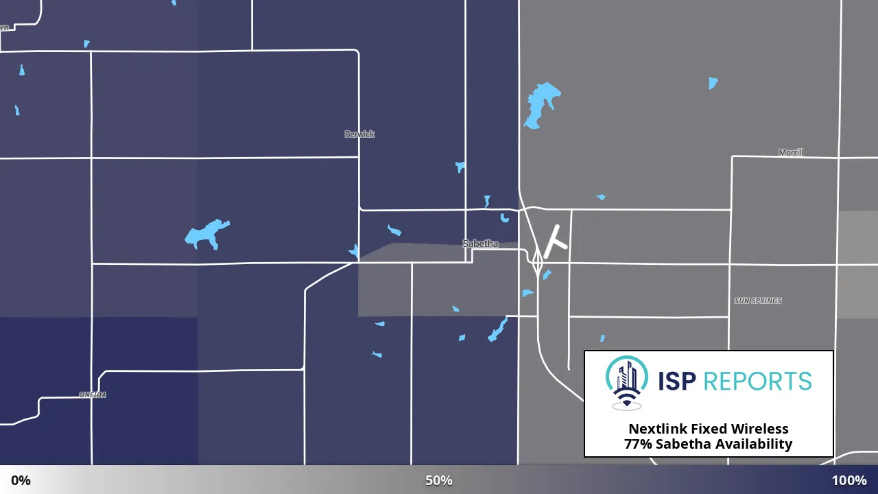 Sabetha, KS map of internet availability