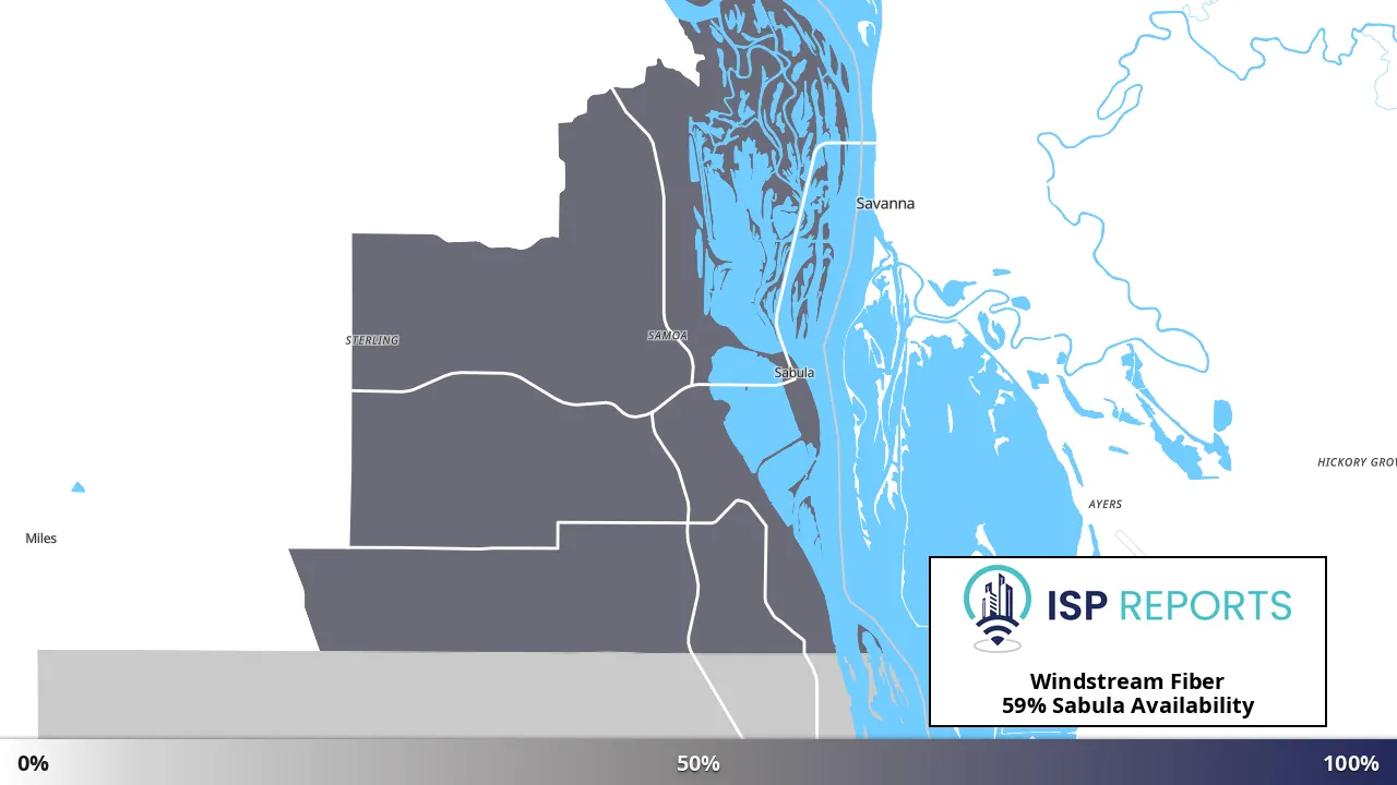 Sabula, IA map of internet availability