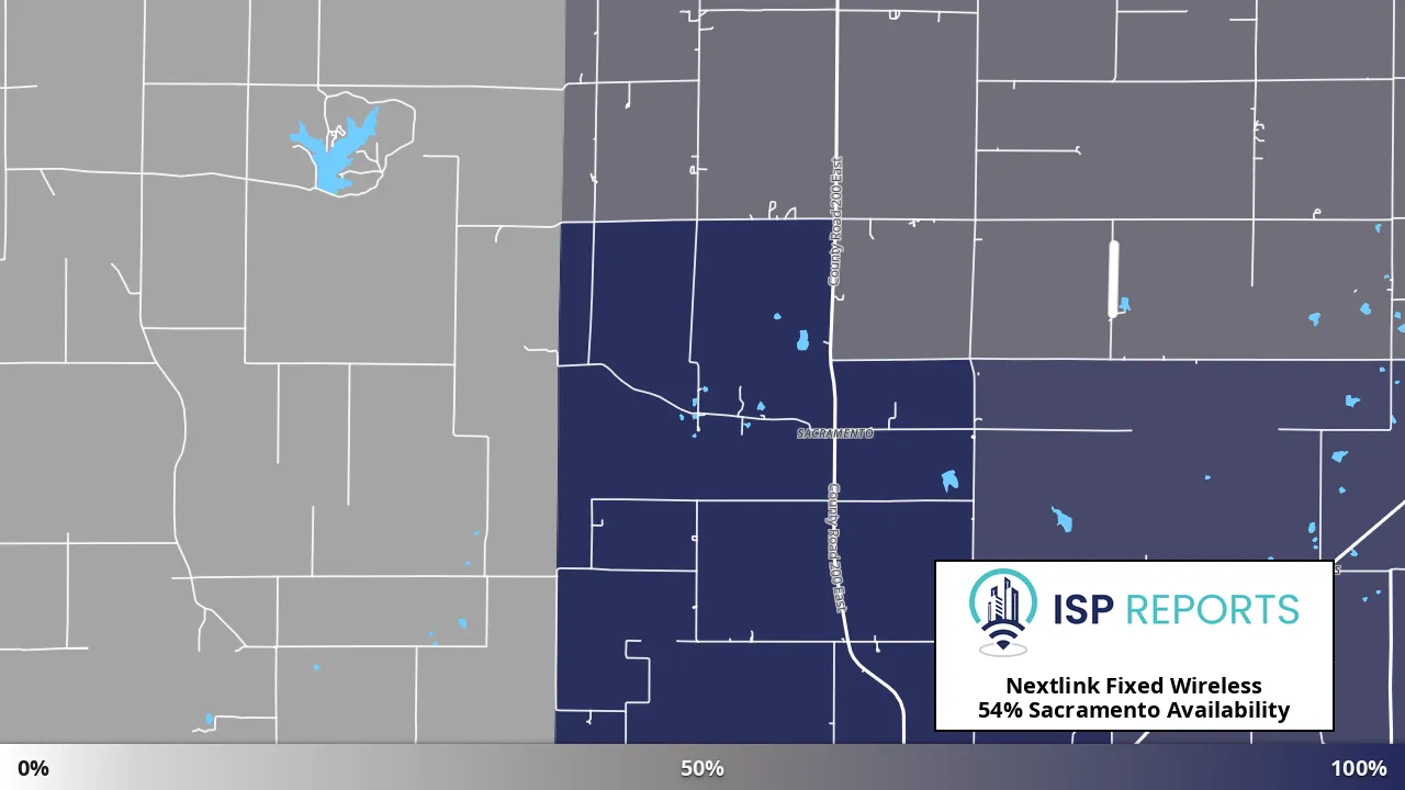 Sacramento, IL map of internet availability
