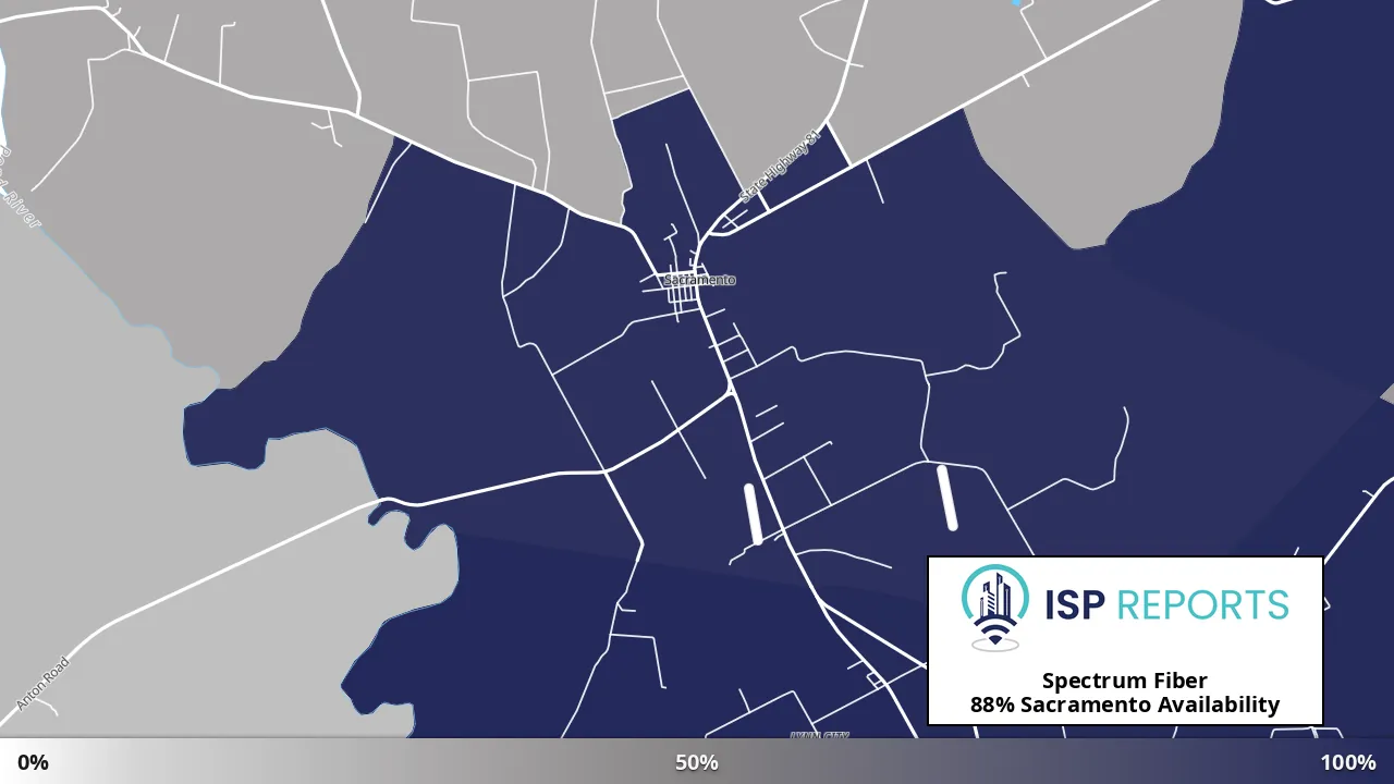 Sacramento, KY map of internet availability