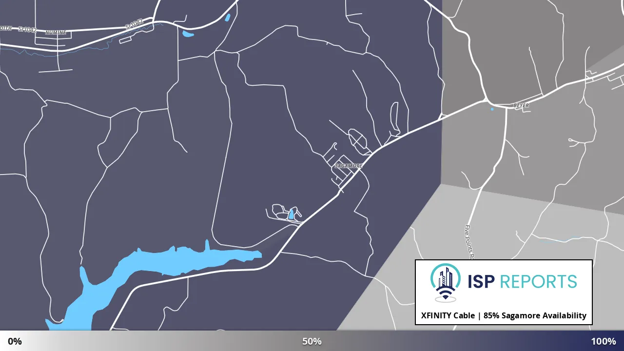 Sagamore, PA map of internet availability