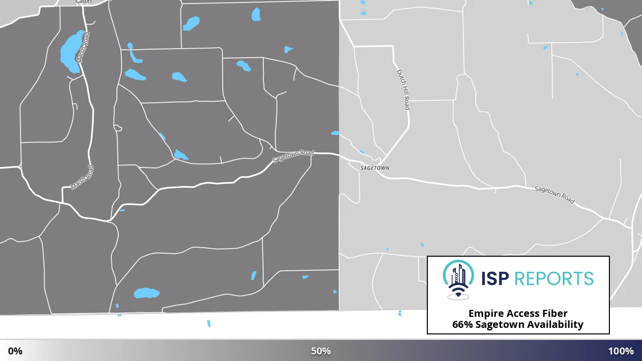 Sagetown, NY map of internet availability