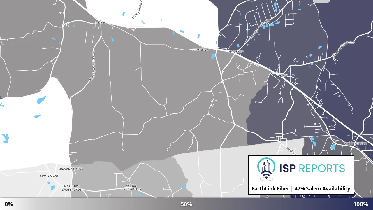 Salem, AL map of internet availability