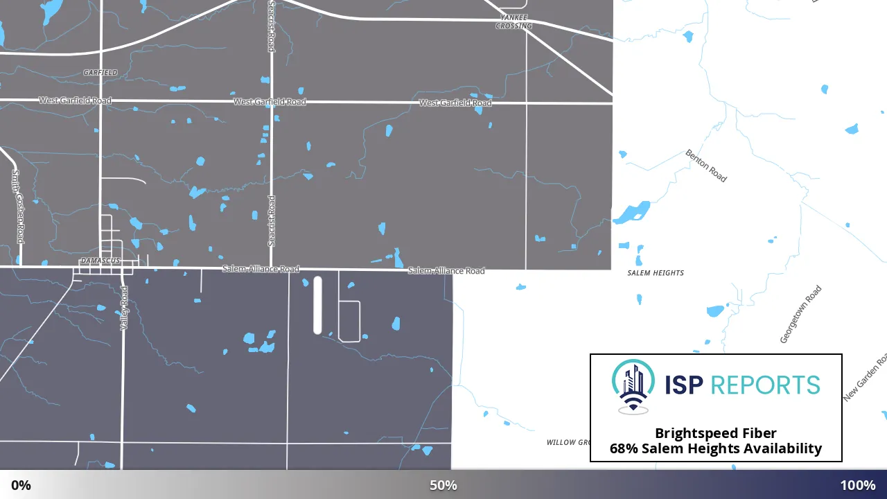 Salem Heights, OH map of internet availability