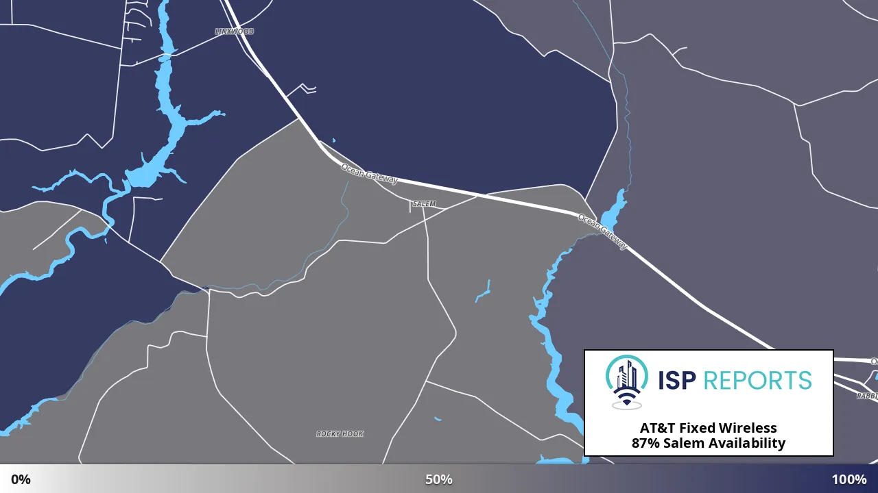 Salem, MD map of internet availability
