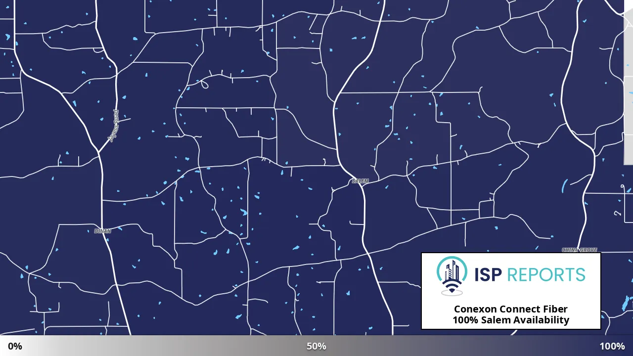 Salem, MS map of internet availability