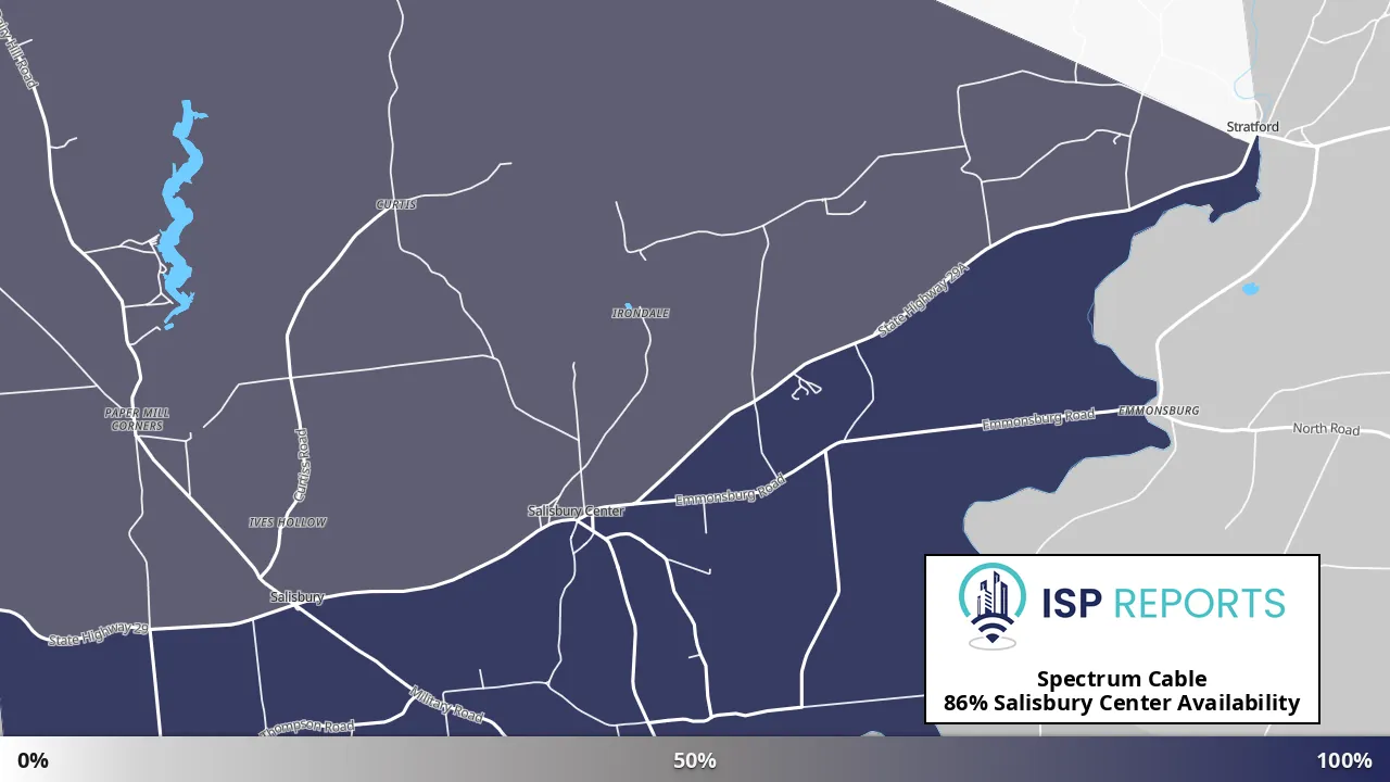 Salisbury Center, NY map of internet availability
