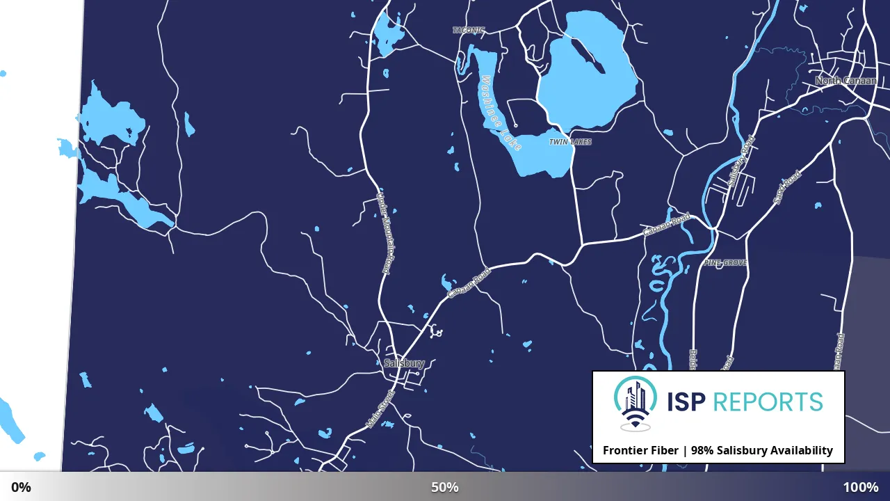 Salisbury, CT map of internet availability
