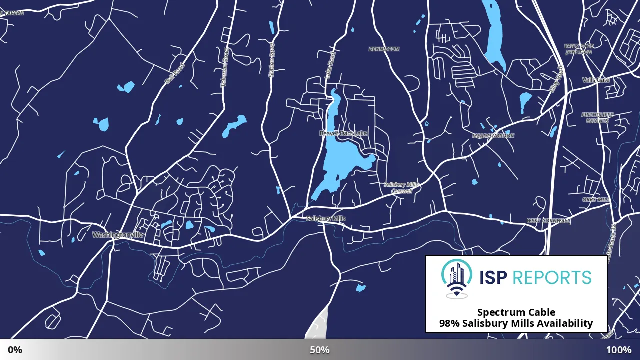 Salisbury Mills, NY map of internet availability