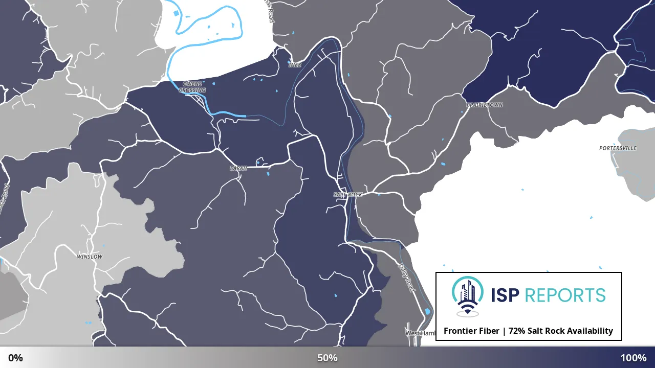 Salt Rock, WV map of internet availability