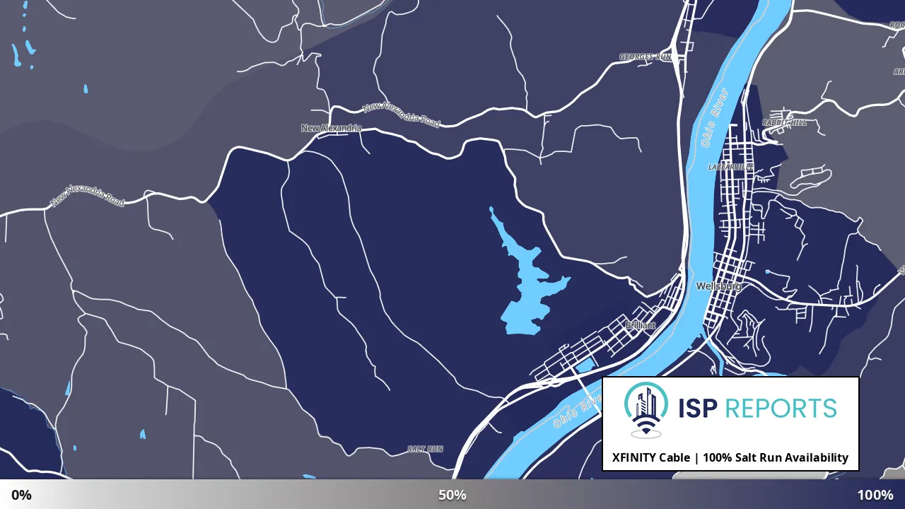 Salt Run, OH map of internet availability