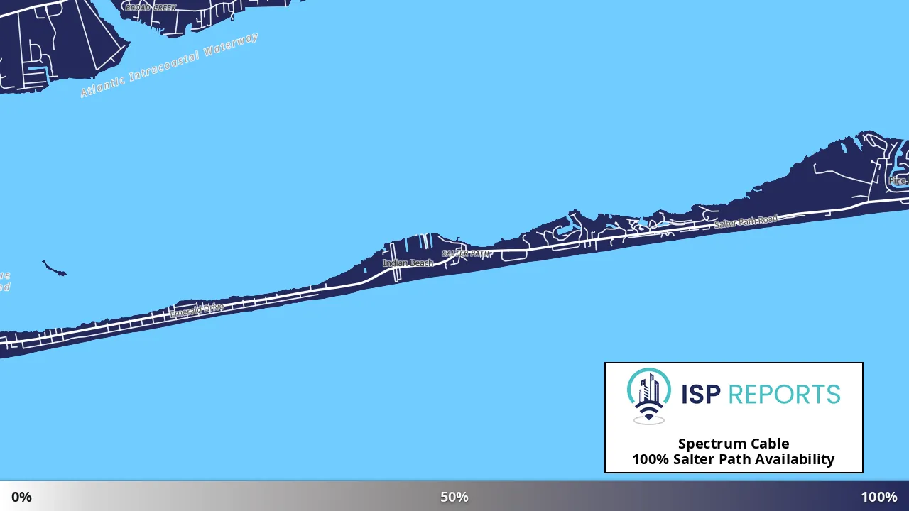 Salter Path, NC map of internet availability