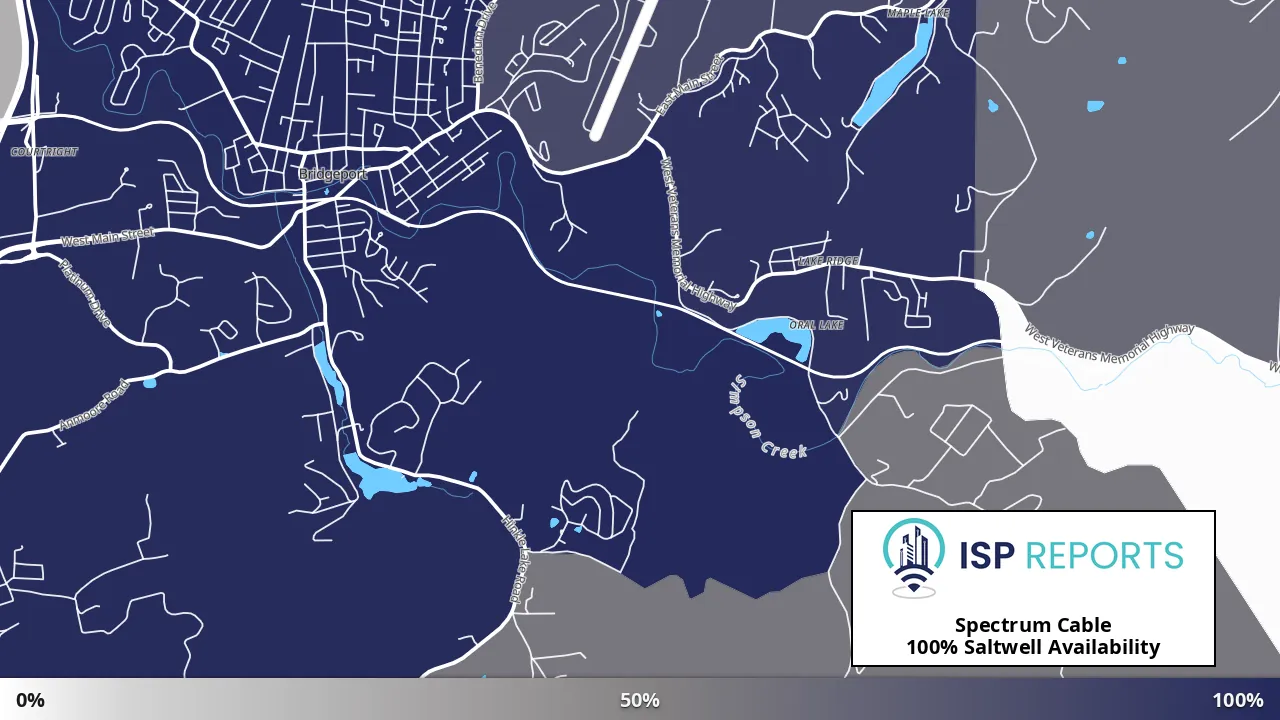 Saltwell, WV map of internet availability